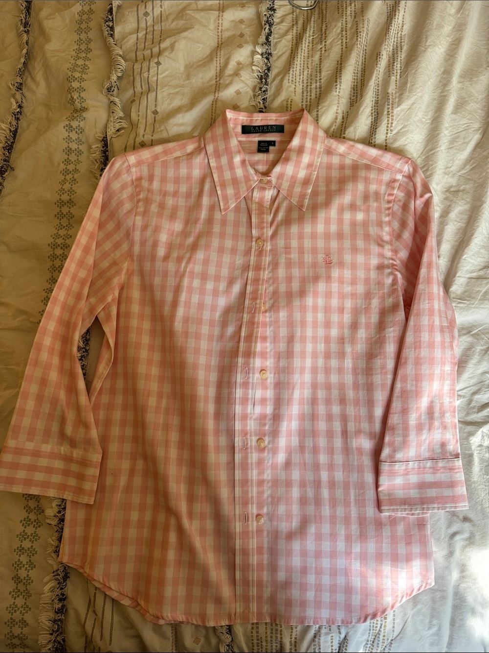 Ralph Lauren Pink Gingham Button-Down Shirt - Men's